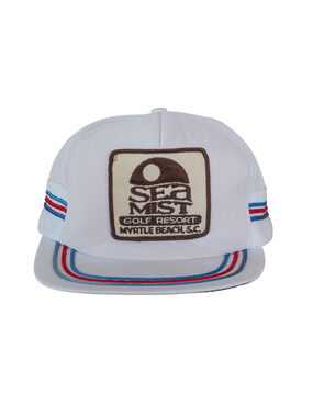 VTG 80s Sea Mist Golf Resort Myrtle Beach Patch Snapback Trucker Hat Dad Cap